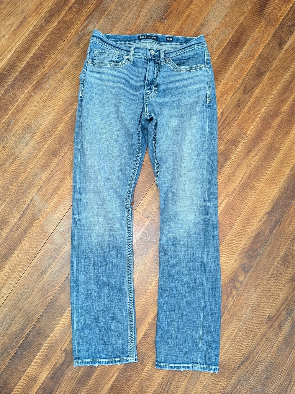 BKE Jake Straight Jeans Mens 30x32 Blue Medium Wash Stretch Denim